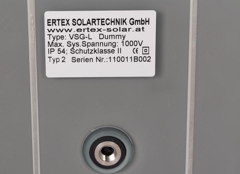 Aids 3D, executed 2011, LOF Polycrystalline Solar cell Glass.