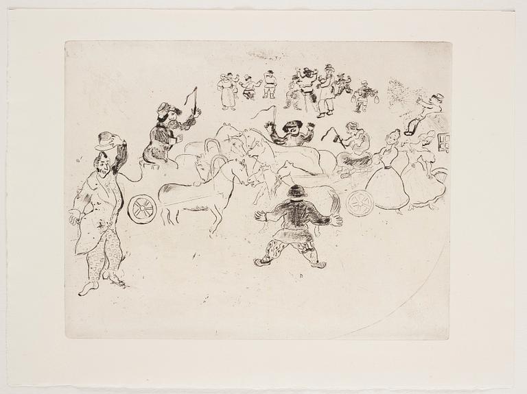 MARC CHAGALL, 71 st etsningar ur upplagan om 285 exemplar på Arches/MBM/J. Perrigot-papper, 1923-1948.