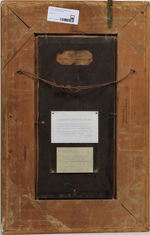 OKÄND KONSTNÄR, olja på pannå, Frankrike, 1800-tal.