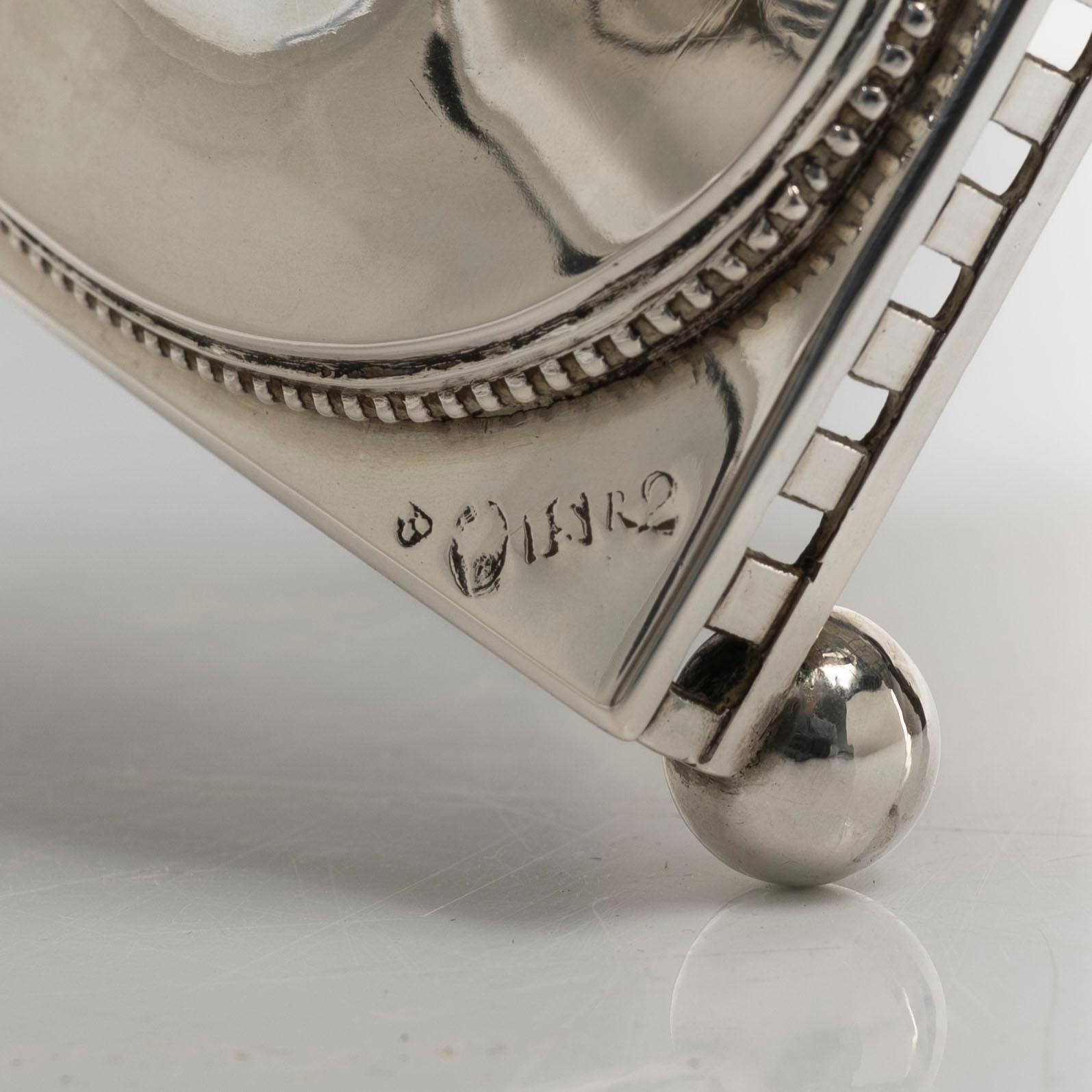 A Swedish 18th century parcel-gilt silver cream-jug, mark of Johan Schröder, Landskrona 1799.