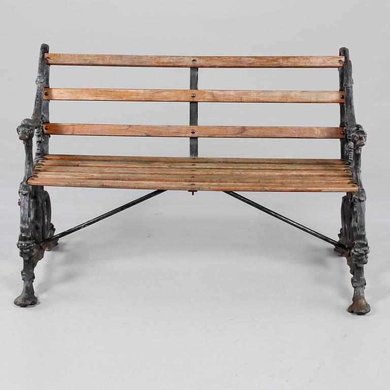 TRÄDGÅRDSSOFFA, gjutjärn, 1900-talets mitt.
