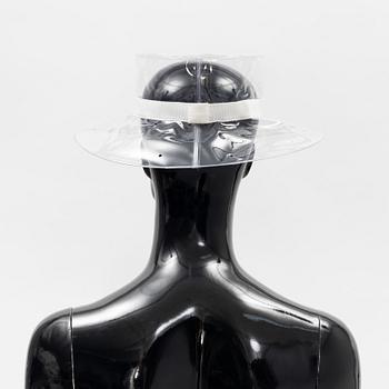 Chanel, a transparent PVC hat, size S.