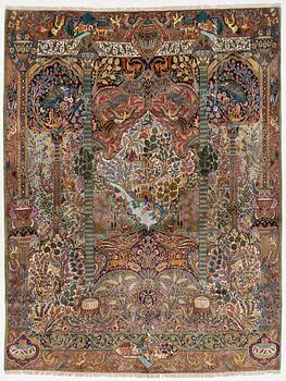 Carpet, Kashmar, approx. 390 x 300 cm.