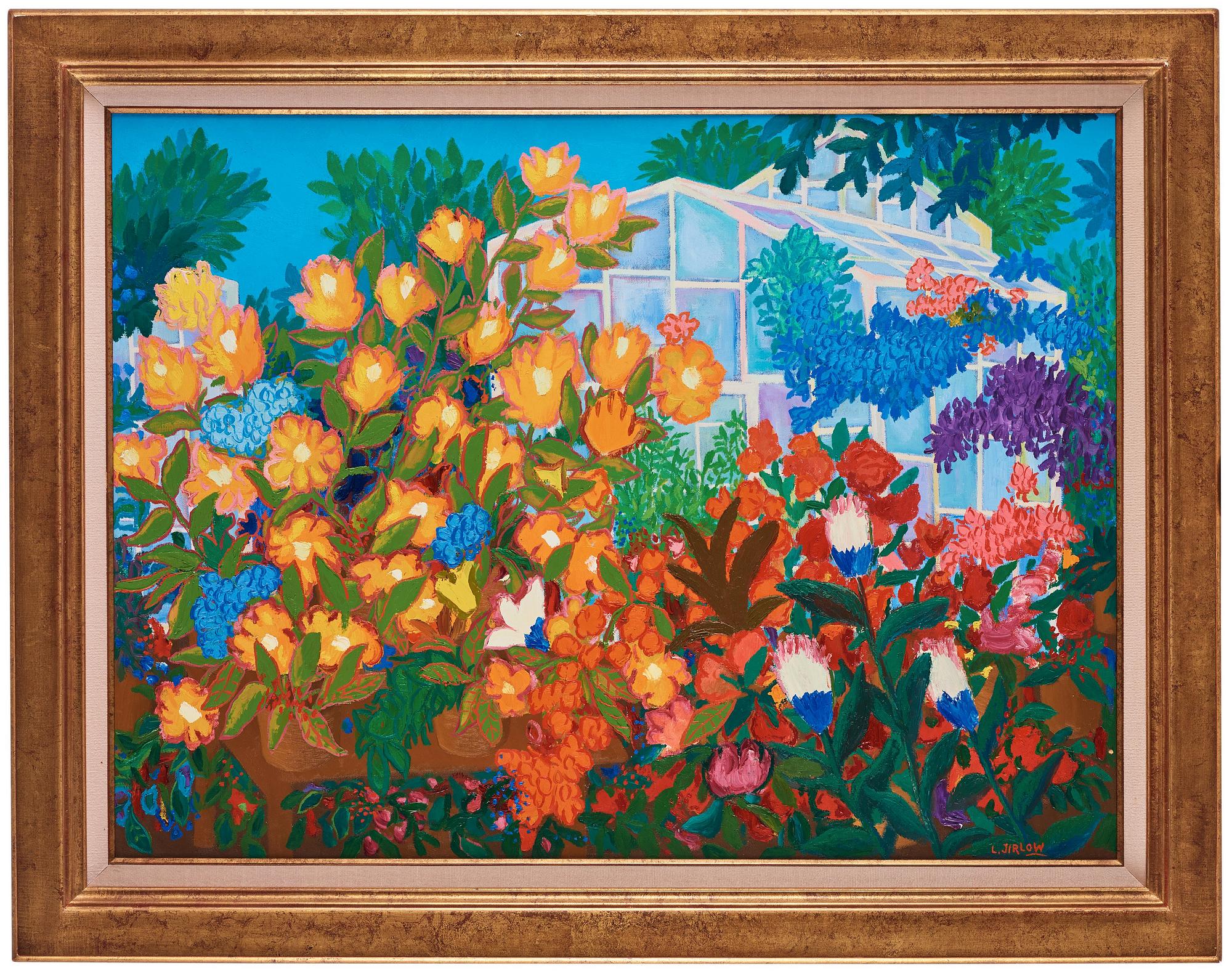 Lennart Jirlow, Flowers in front of the greenhouse.