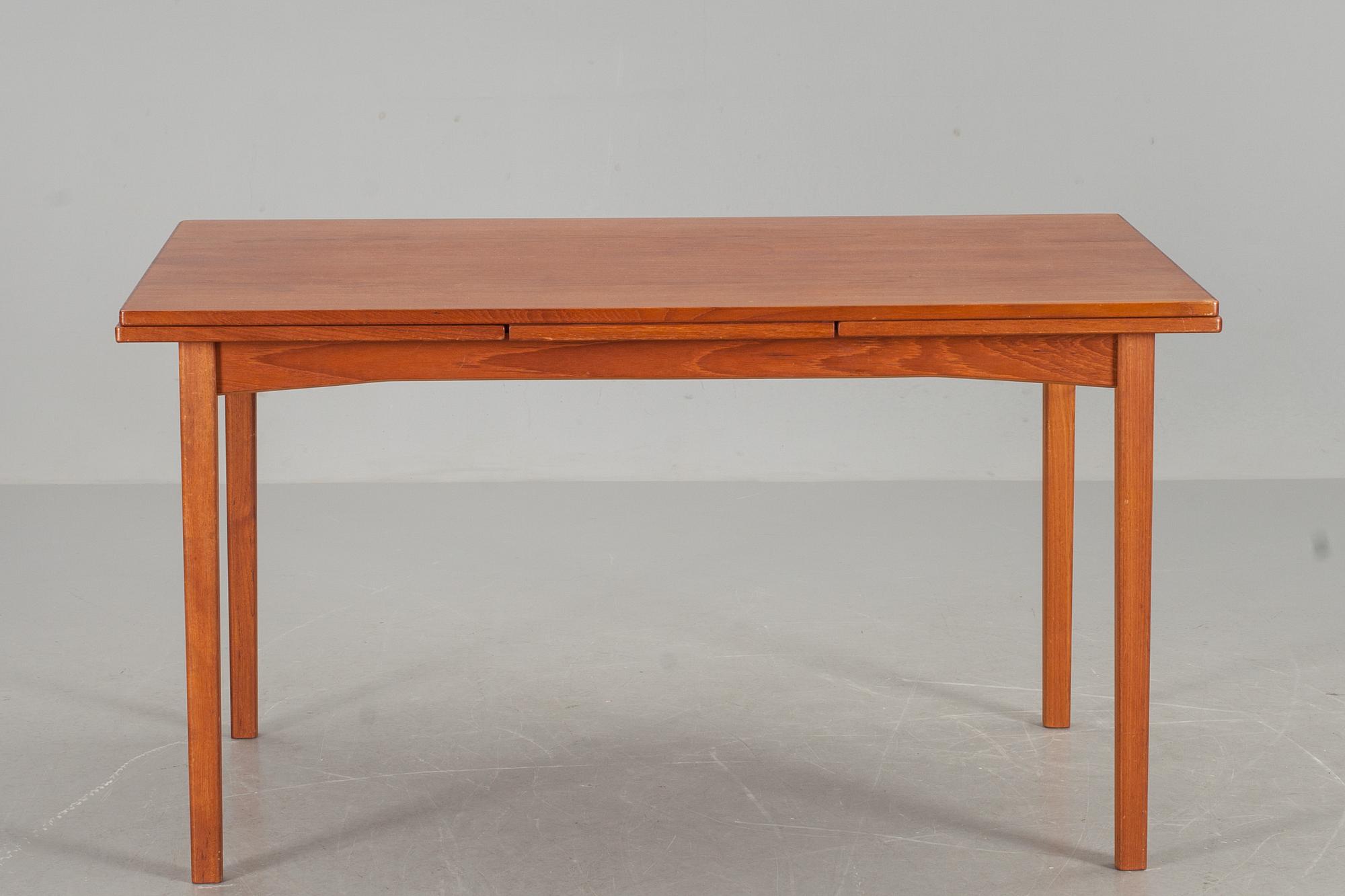 BORD samt 6 stolar, teak, 1950/60-tal.