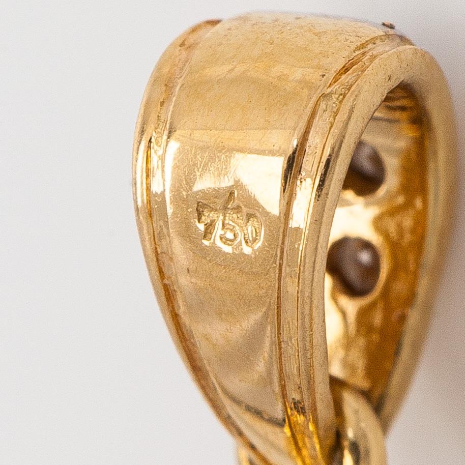 Pendant, brilliant-cut diamonds, 18K gold.