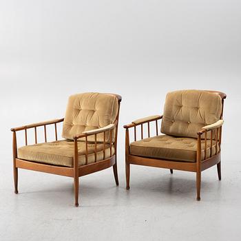 Kerstin Hörlin-Holmquist, a pair of 'Skrindan' armchairs, OPE-Möbler, late 20th Century.