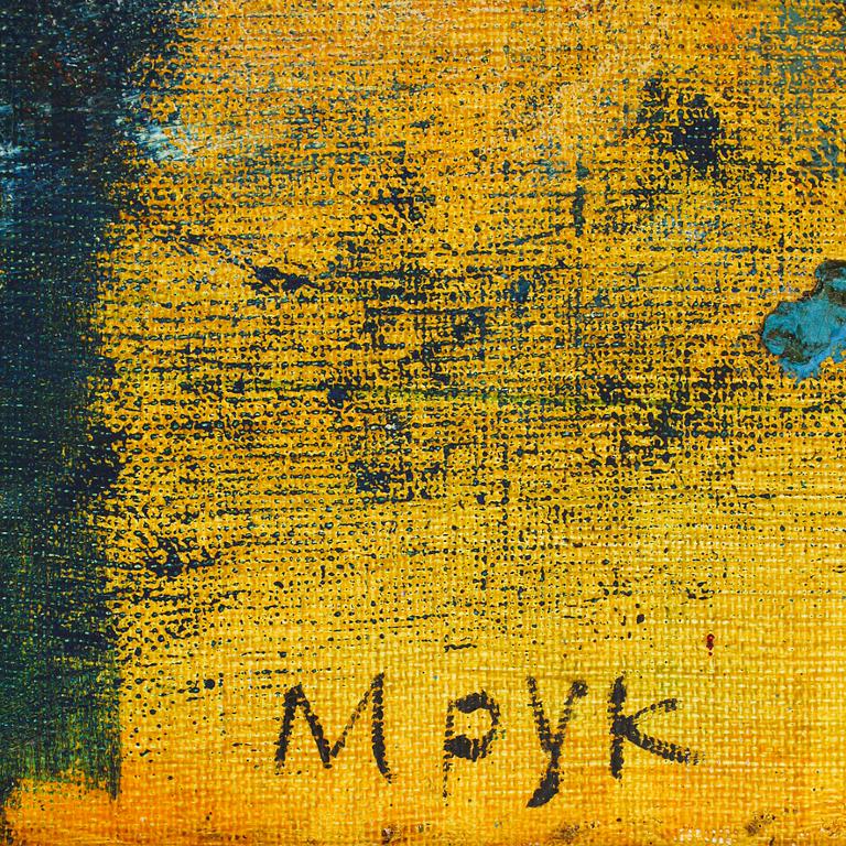 MADELEINE PYK, olja på uppfodrad duk, sign och a tergo dat -70.