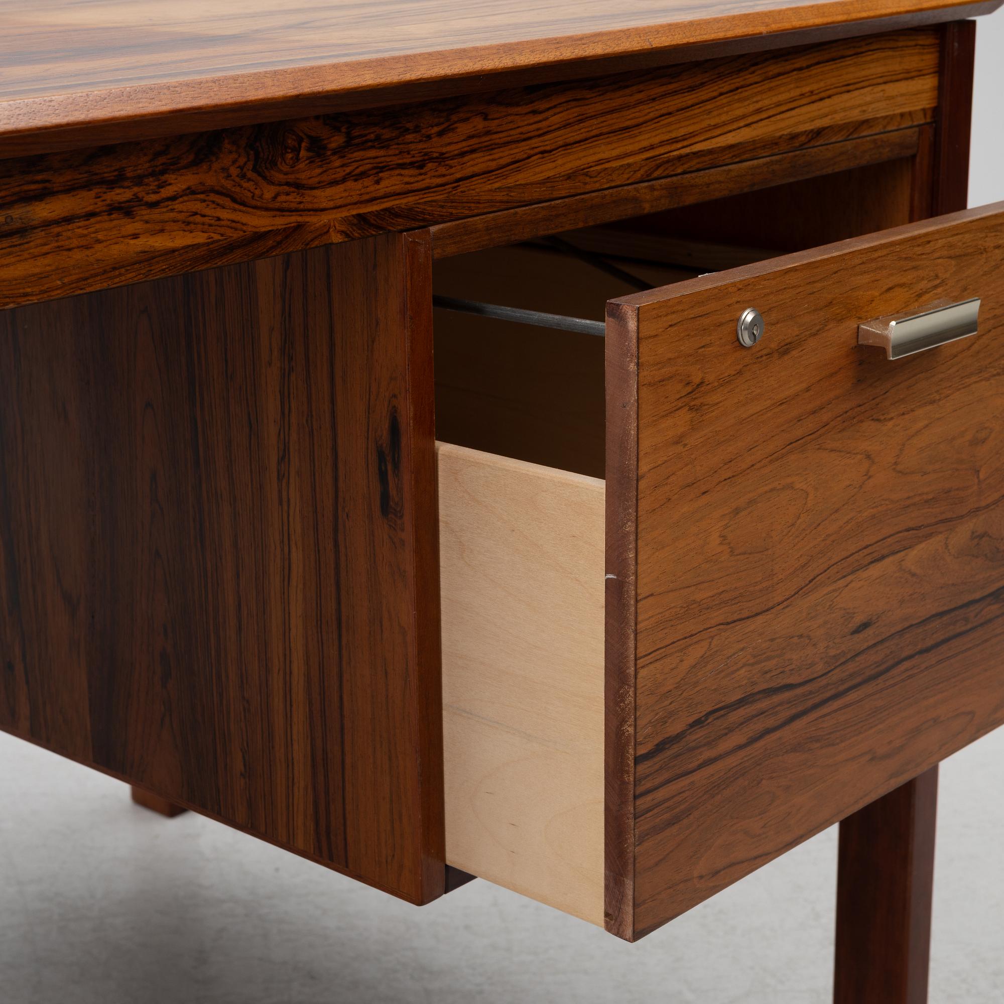 A rosewood writing desk, Averskogs möbelfabrik, Lammhult, 1970's.