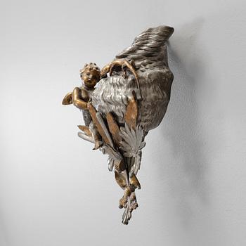 VÄGGVAS, metall, 1900-tal.