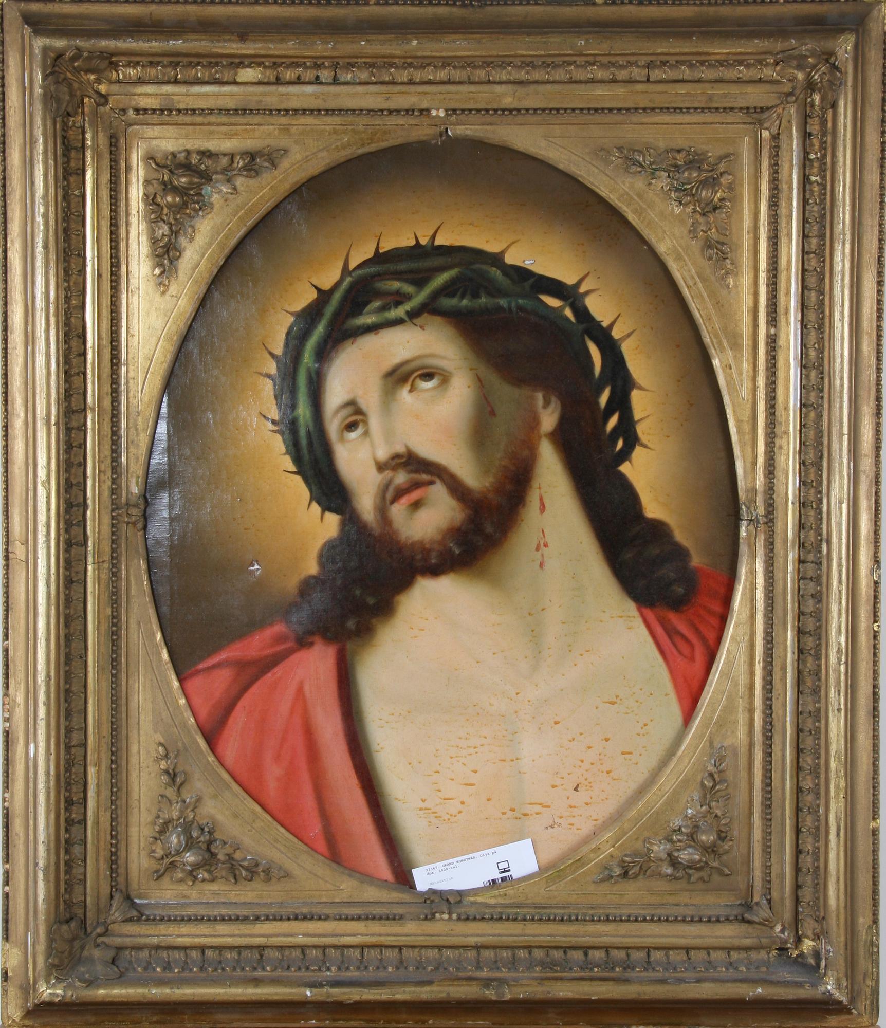 OKÄND KONSTNÄR. Olja på duk, 1800-tal.