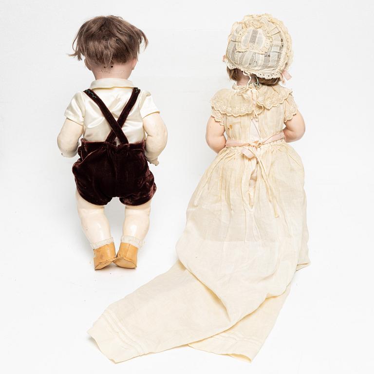 Dolls, 2 pcs, Alt Beck & Gottschalk 1361 and Kestner 257, Germany, 1910s.