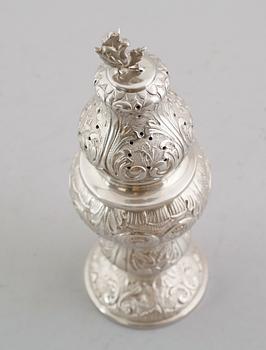 SOCKERSTRÖARE, silver, svenska importstämplar, 1900-talets första hälft. Vikt ca 220 gram.