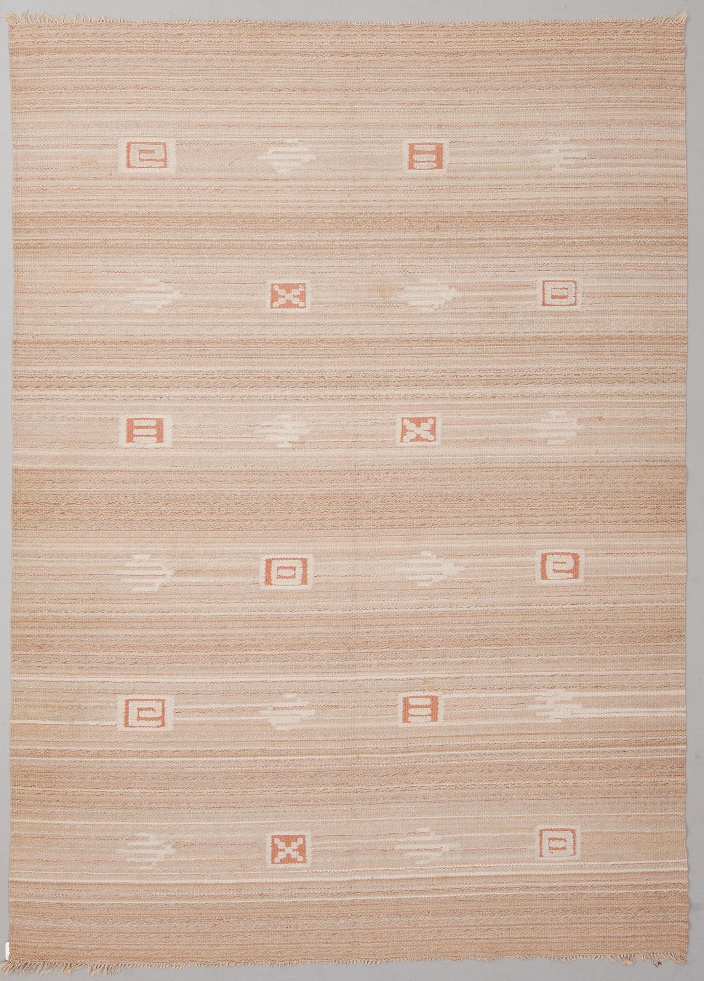 TOINI KALLIO, KARVALANKAMATTO, Aaltosen Mattokutomo, Kiikka, 1930-luku. Noin 240x175 cm.