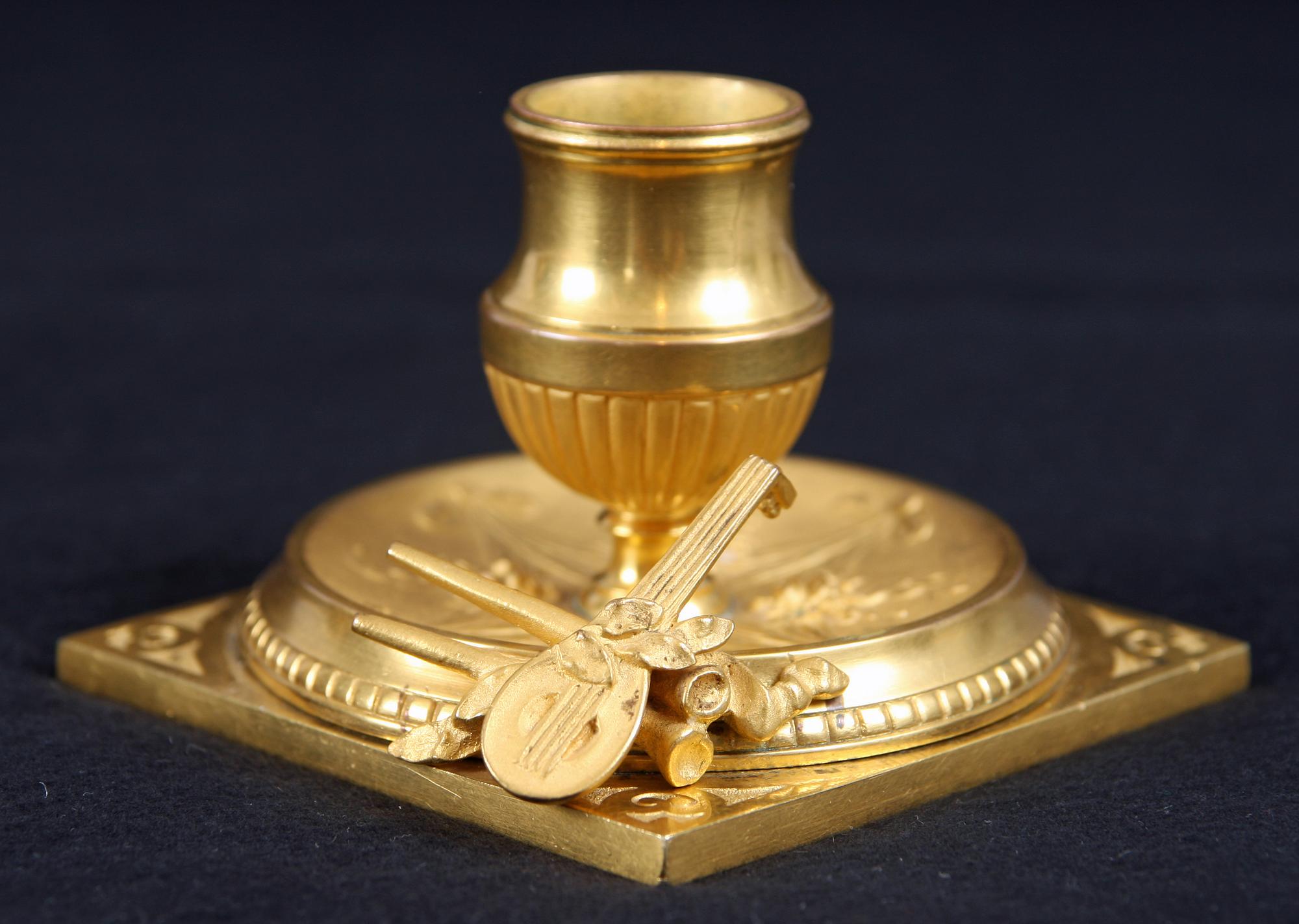 LJUSSTAKE, brons, troligen Frankrike, 1800/1900-tal.