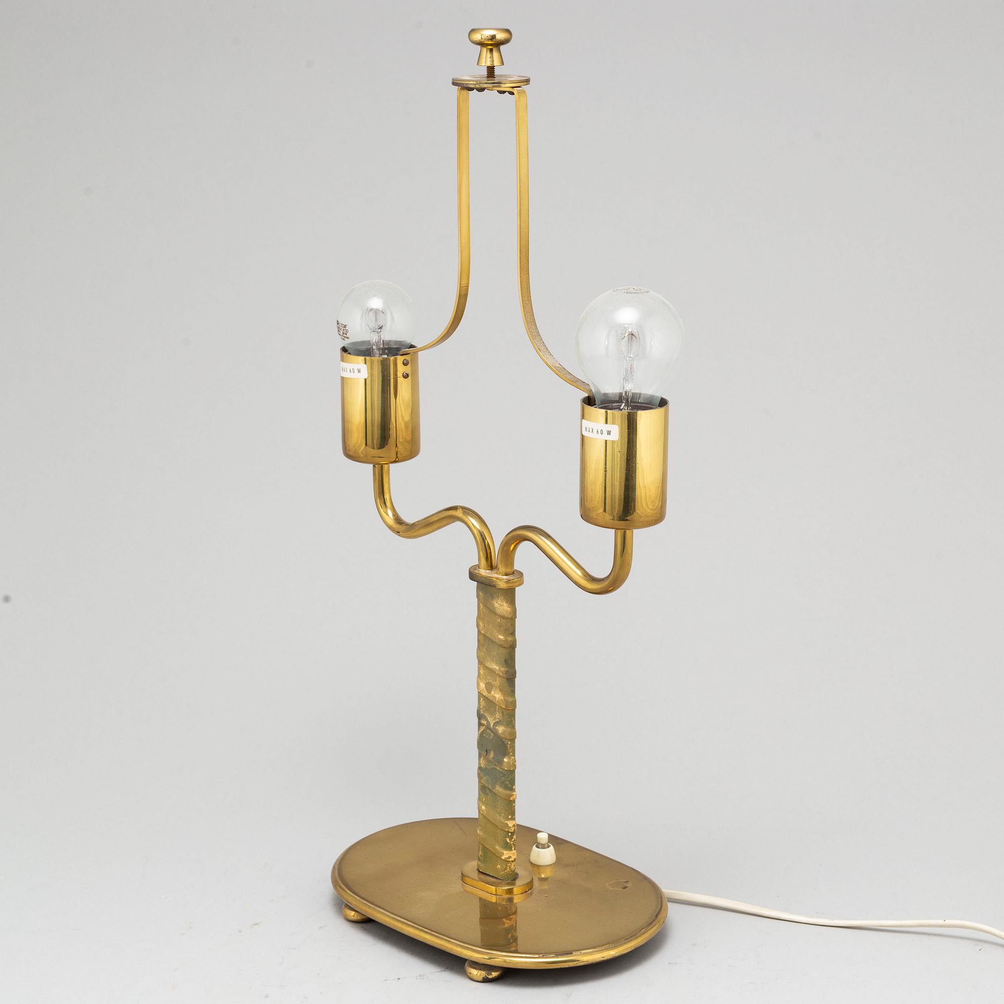 JOSEF FRANK, a brass 'model 2388' table lamp, for Firma Svenskt Tenn.
