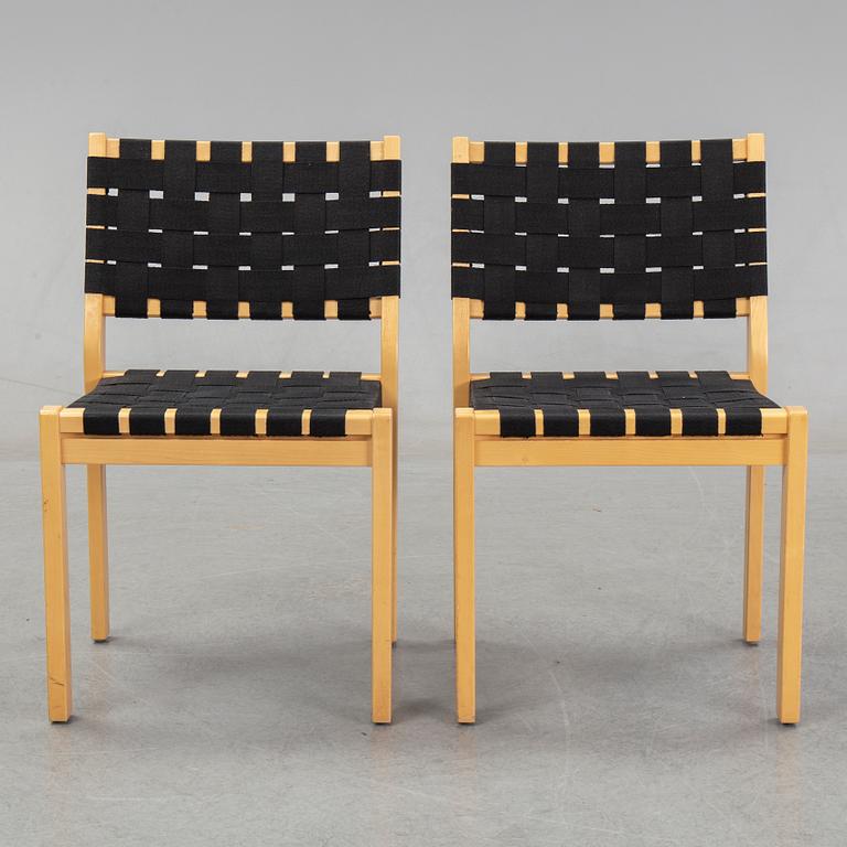Alvar Aalto, stolar, 5 st, modell 611, Artek, Finland.