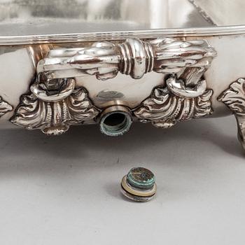 Dubbelkarott med värmeställ, pläter, England 1800-tal.