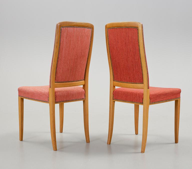 STOLAR, 8 st, "Gustavus", Carl Malmsten för Åfors Möbelfabrik. 1900-talets mitt.