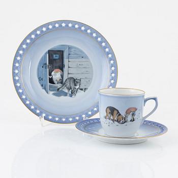 Harald Wiberg, julservis, 24 delar, porslin, "Tomten", Royal Copenhagen samt Bing & Grøndahl, Danmark.