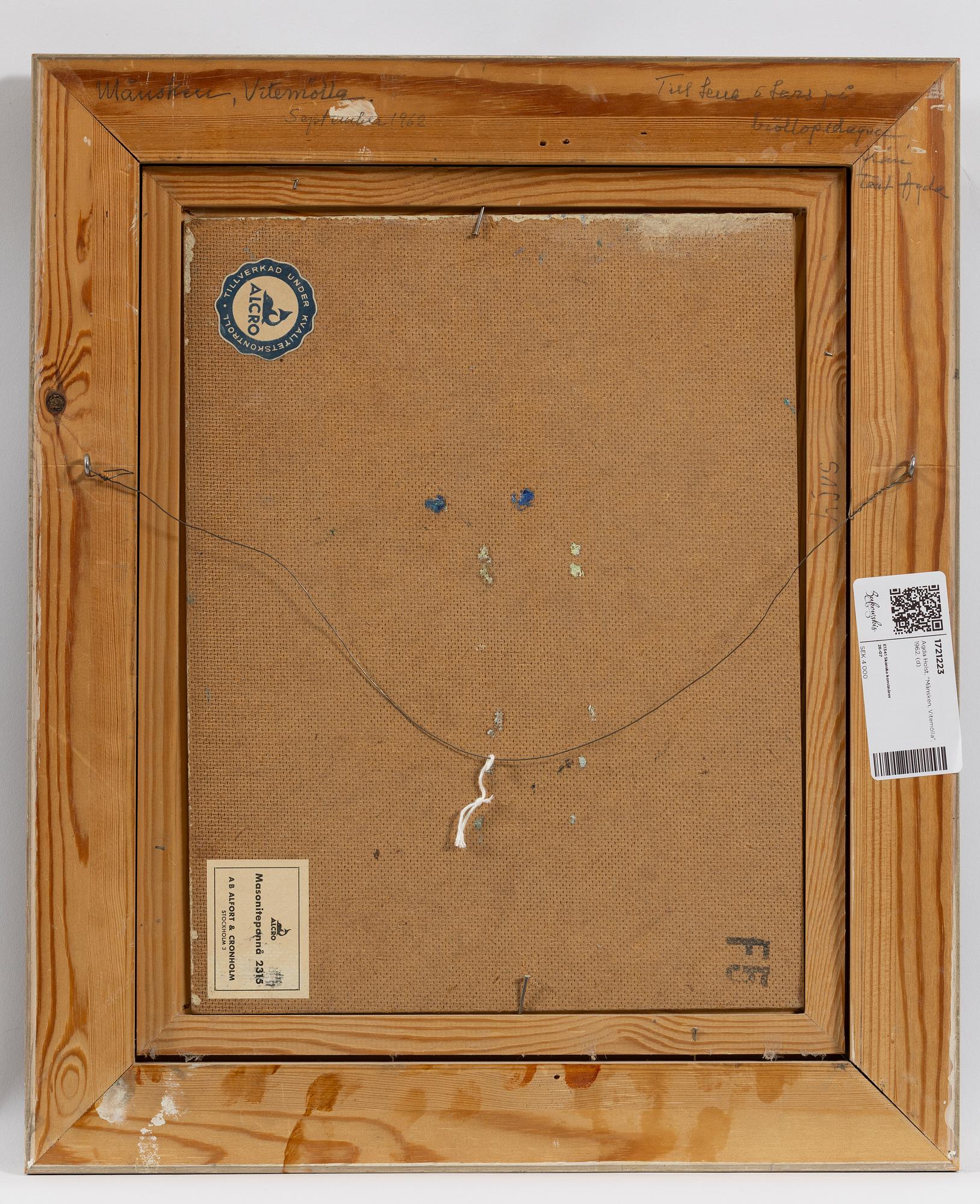 Agda Holst, "Månsken, Vitemölla", 1962.