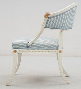 A late Gustavian circa 1800 armchair.