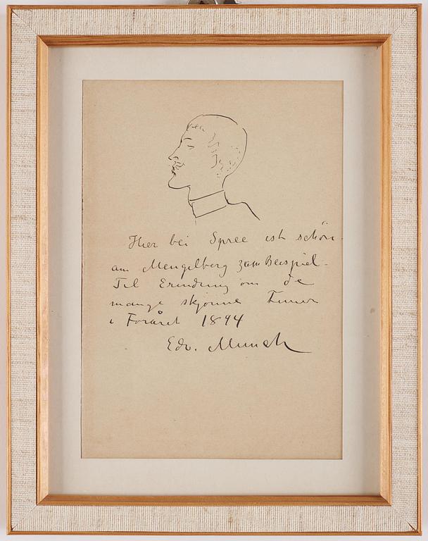 Edvard Munch, A self portrait.