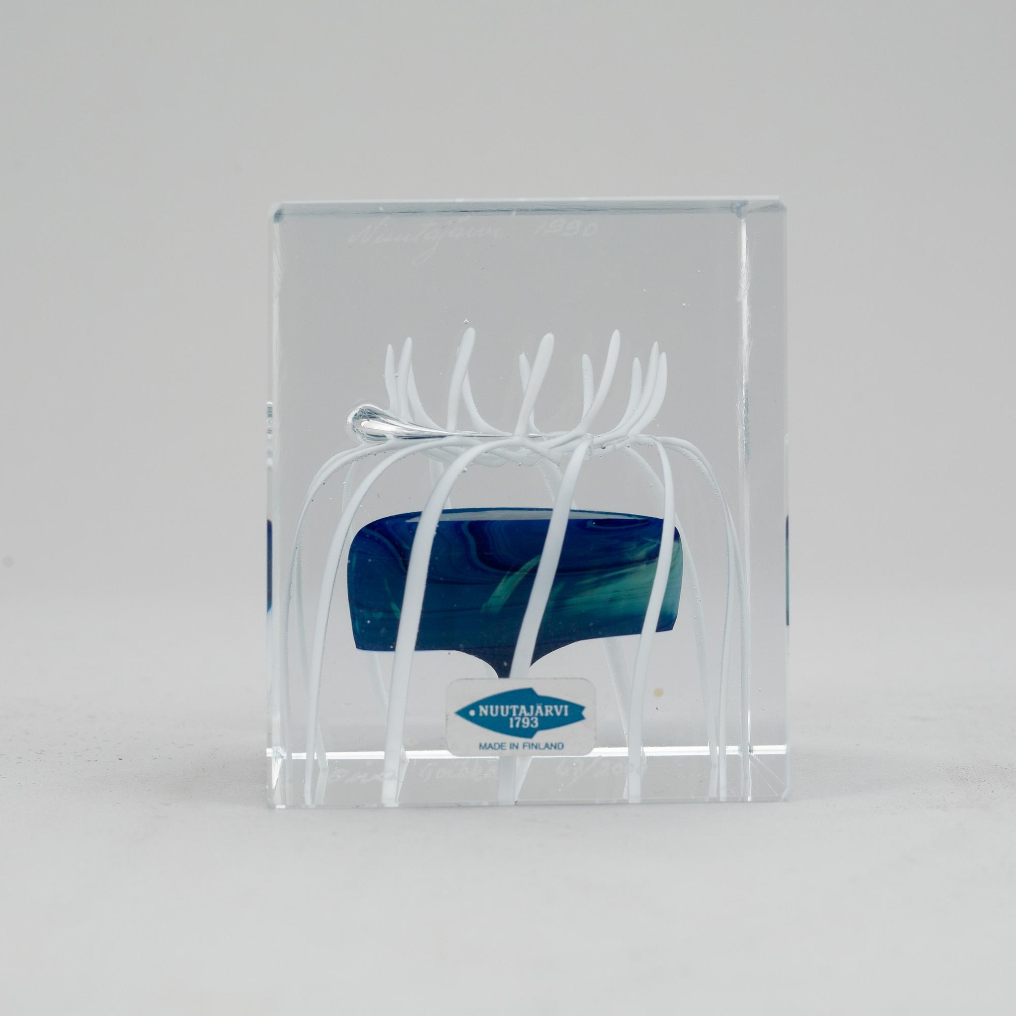 OIVA TOIKKA, an annual glass cube, Nuutajärvi, Finland 1990.