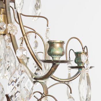A Rococo.style chandelier, first half of the 20th century.