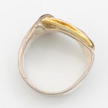Ring sterling silver and gilded silver.