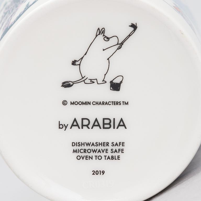 Muminmuggar, 9 st, porslin, Moomin Characters, Arabia.