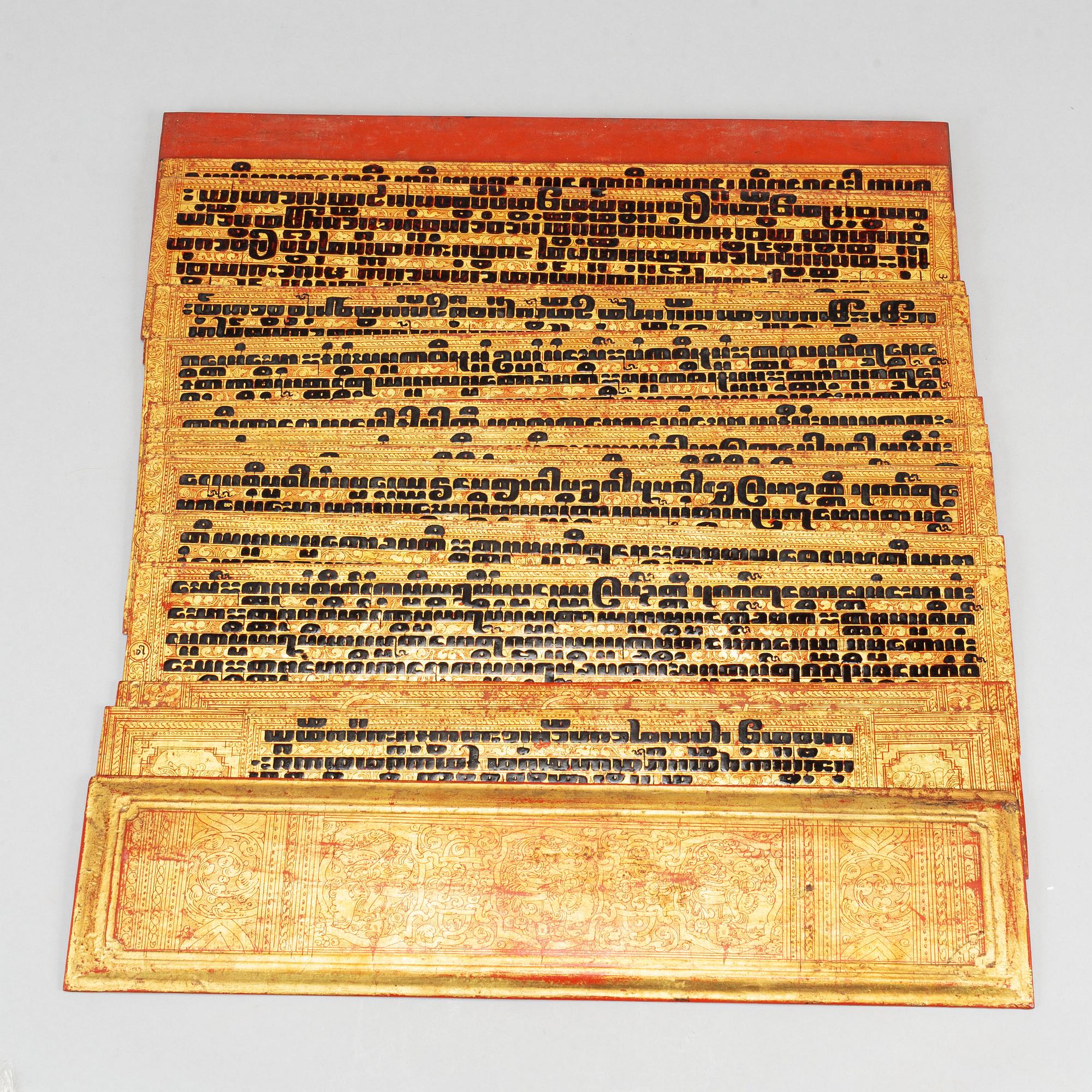 A Thai/Burmese prayer book/Suttra, circa 1900.