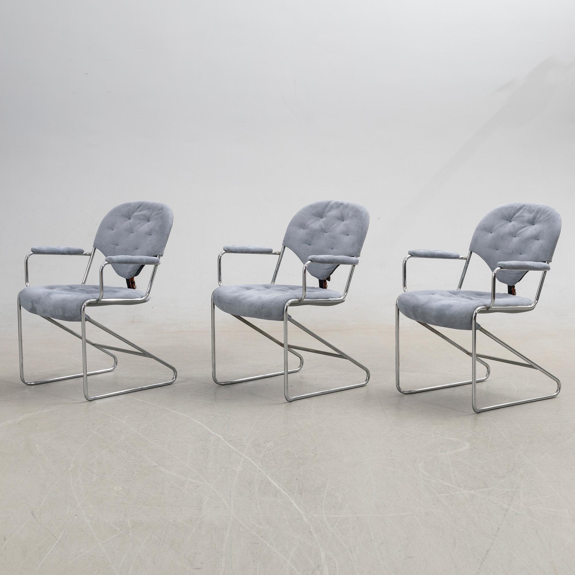 Sam Larsson, Armchairs, three pieces, "Sam", Dux, 1980s.