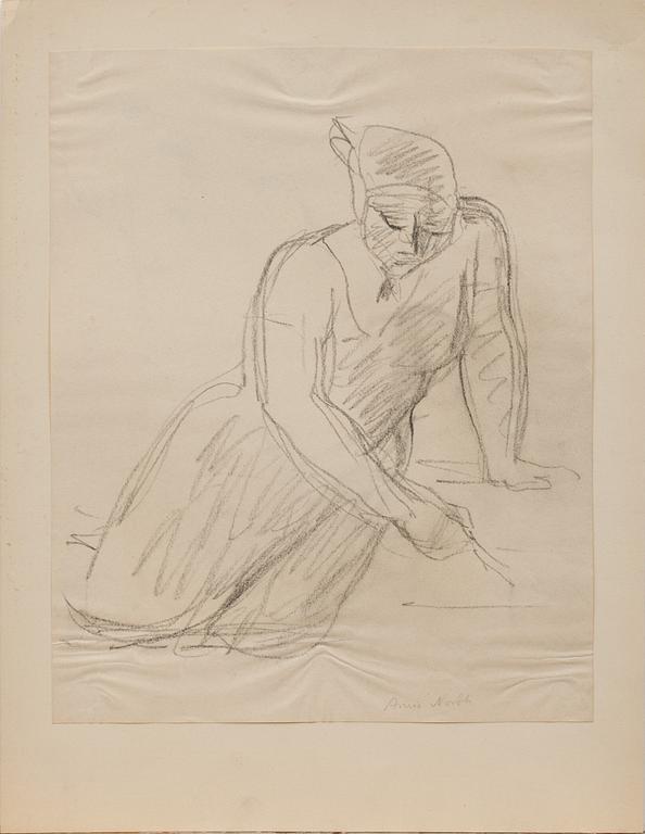 TORA VEGA HOLMSTRÖM, skisser, blandteknik, ca 25 st. 1900-talets första hälft.