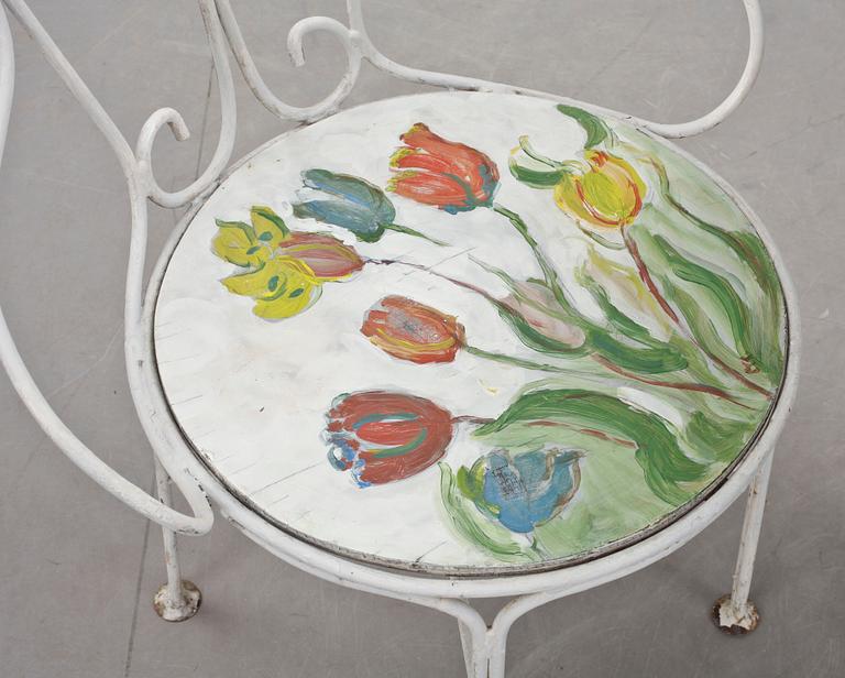 TRÄDGÅRDSMÖBLEMANG, 3 delar, gjutjärn.