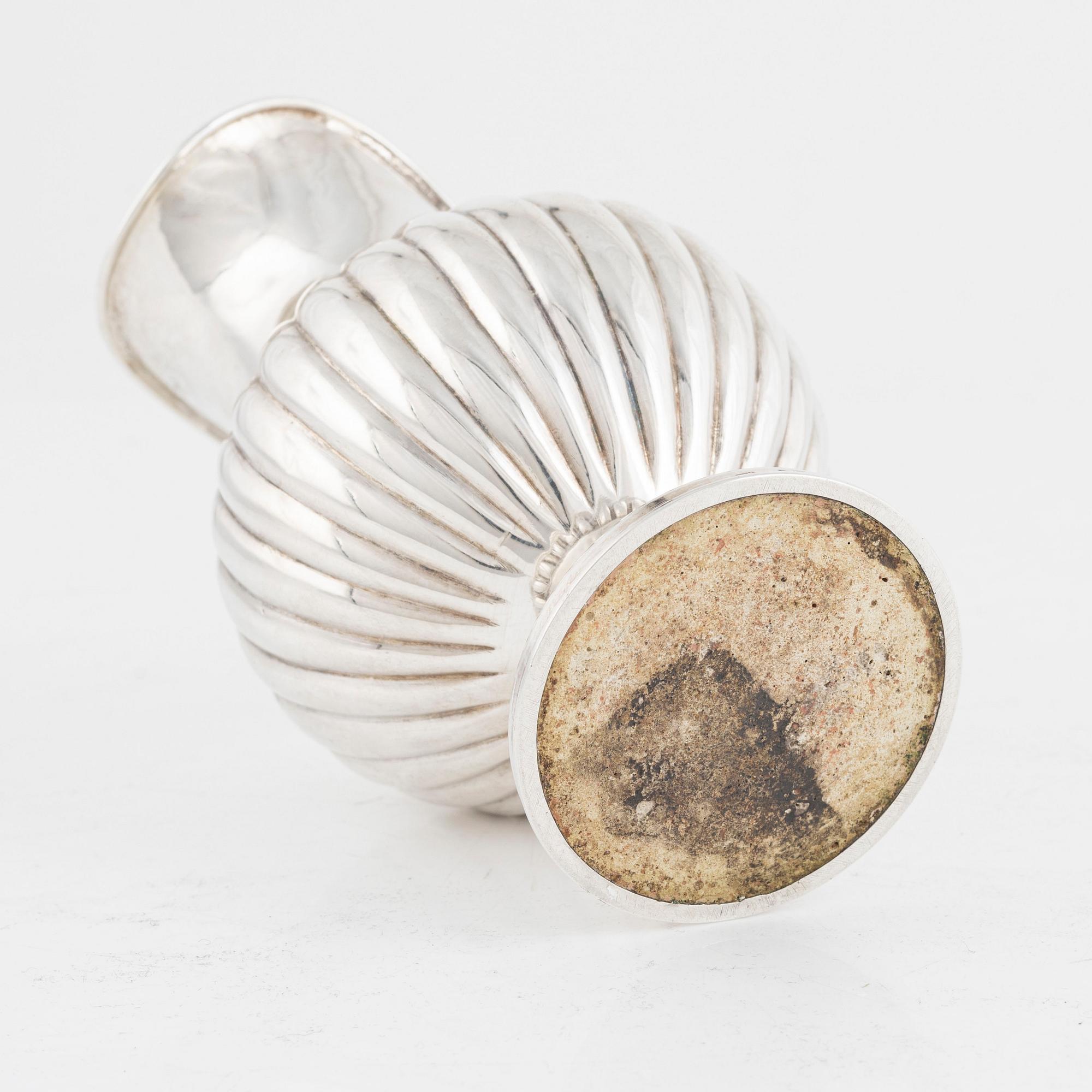 A Swedish Silver Creamer, mark of Carl Johan Kling, Gävle 1888.