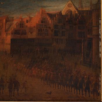 Egbert Lievensz van der Poel Tillskriven, "Eldsvåda om natten i en stad".