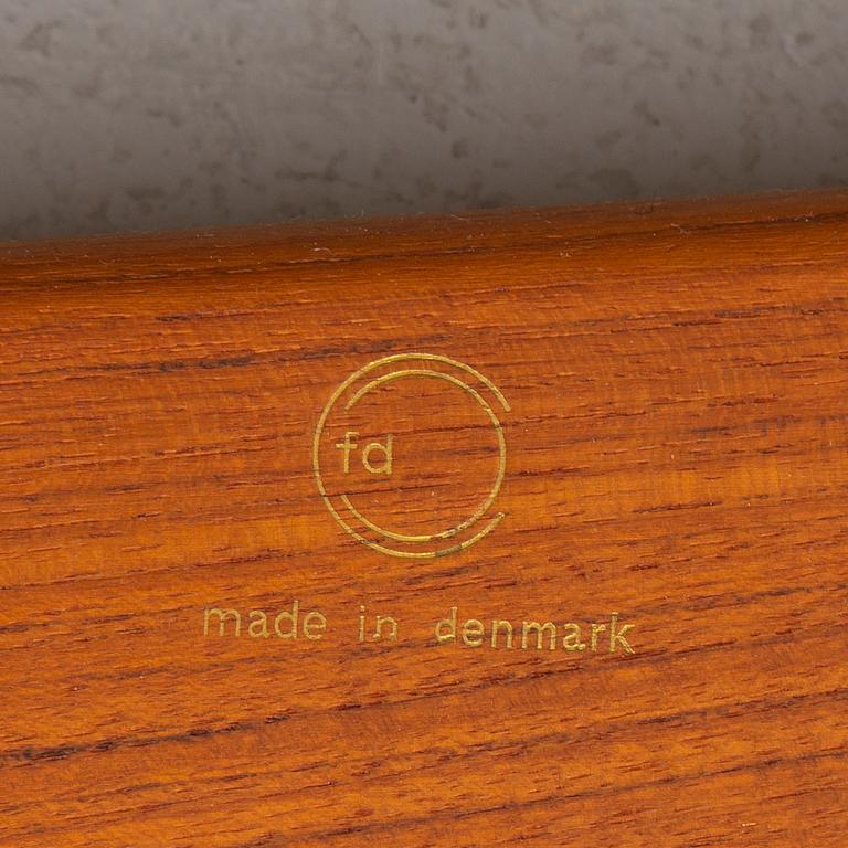 ARNE VODDER, four teak chairs, France & Daverkosen, mid 20th century.