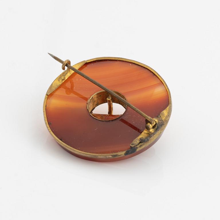 Scottish agate brooch.