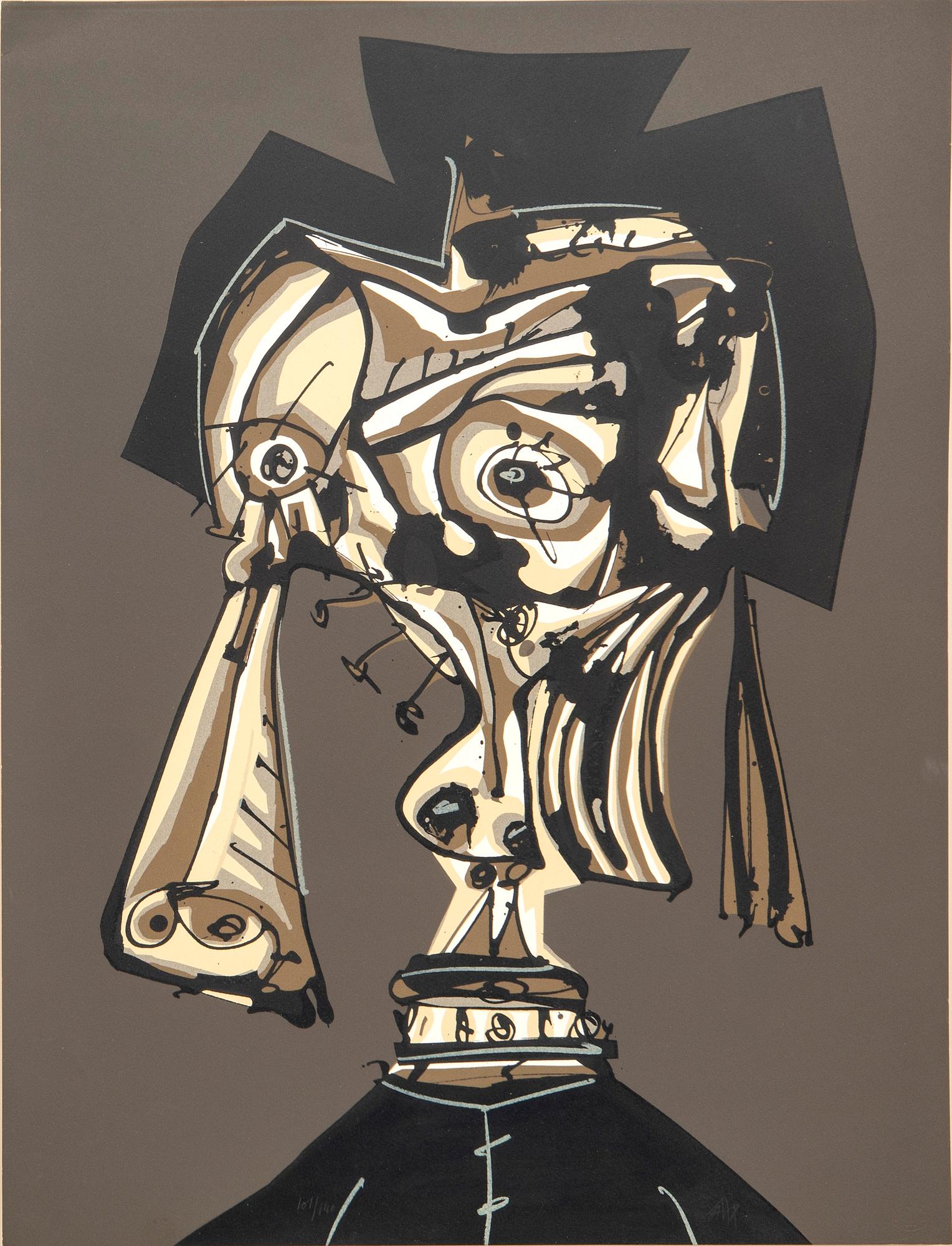 Antonio Saura, "Dora Maar visitada IV". 1986.