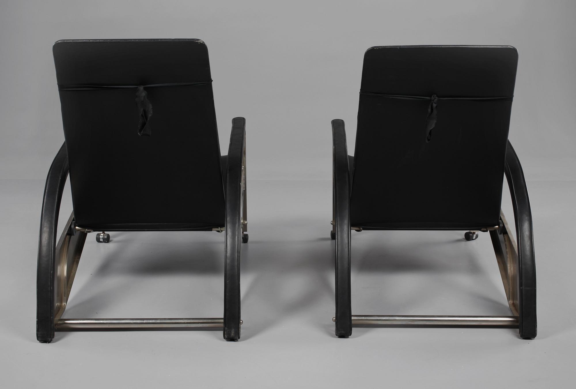 FÅTÖLJER, ett par, "Grande Repos", Jean Prouvé, Tecta, 1980-tal.