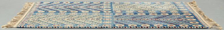 Marianne Richter, MATTO, "Blå trädet", knotted pile, ca 213,5 x 142 cm, signed AB MMF MR.