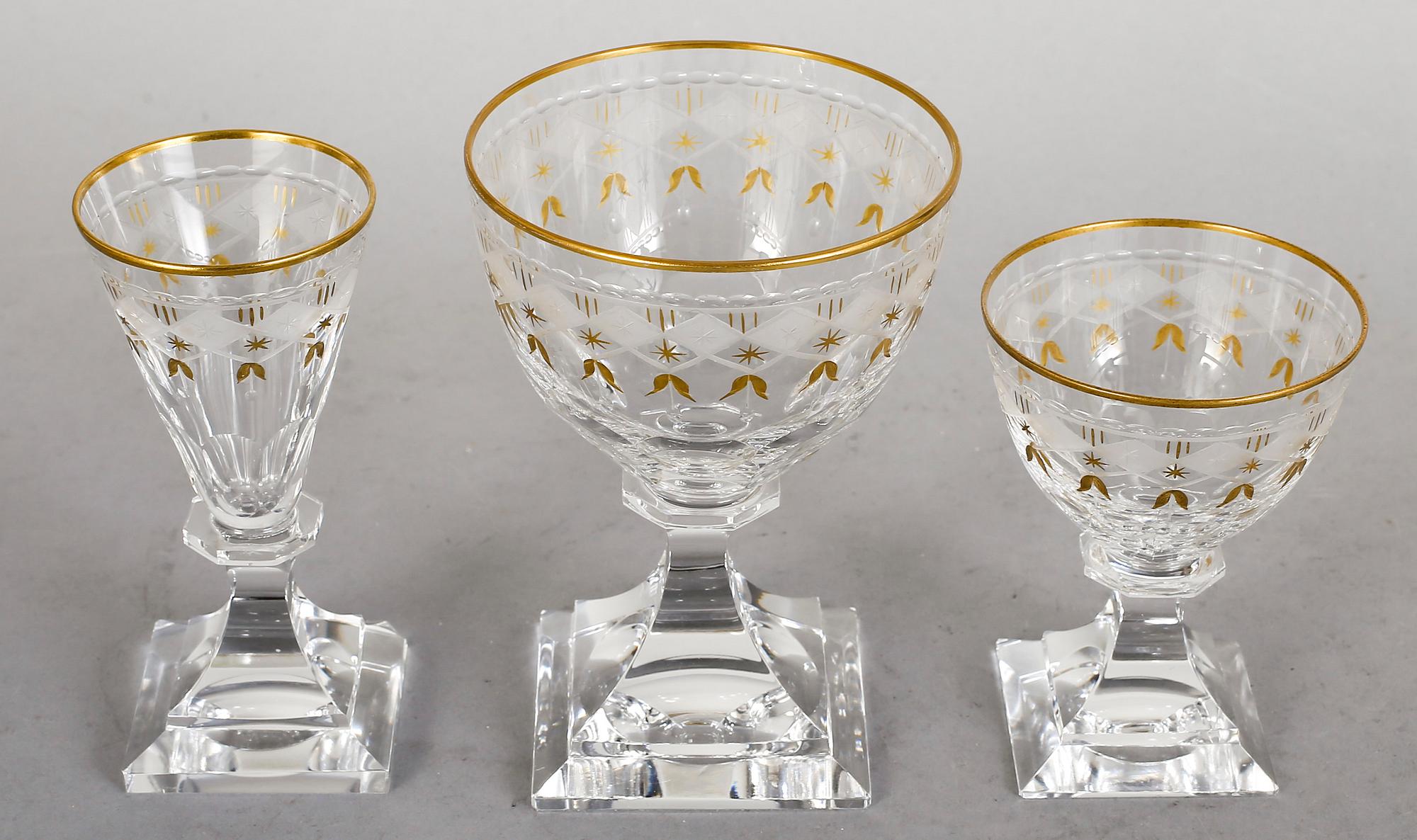 GLASSERVIS, 36 delar, "Odelberg Junior", Kosta, 1900-talets andra hälft.