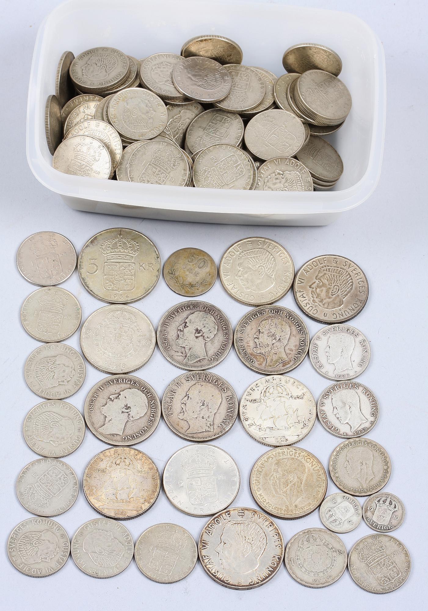 MYNT, 140 st, silver, 1880-1968. 1200 gram.