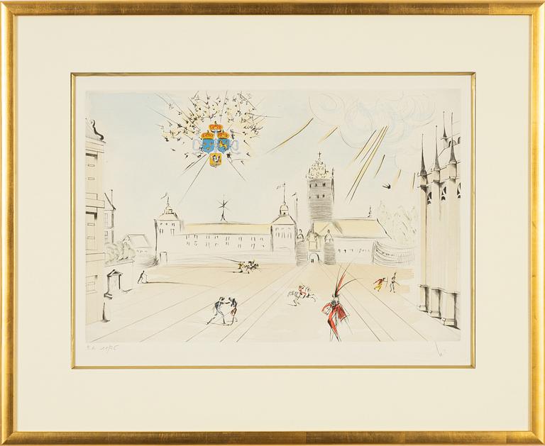 Salvador Dalí, etching in colours, signed and numbered EA 11/25.
