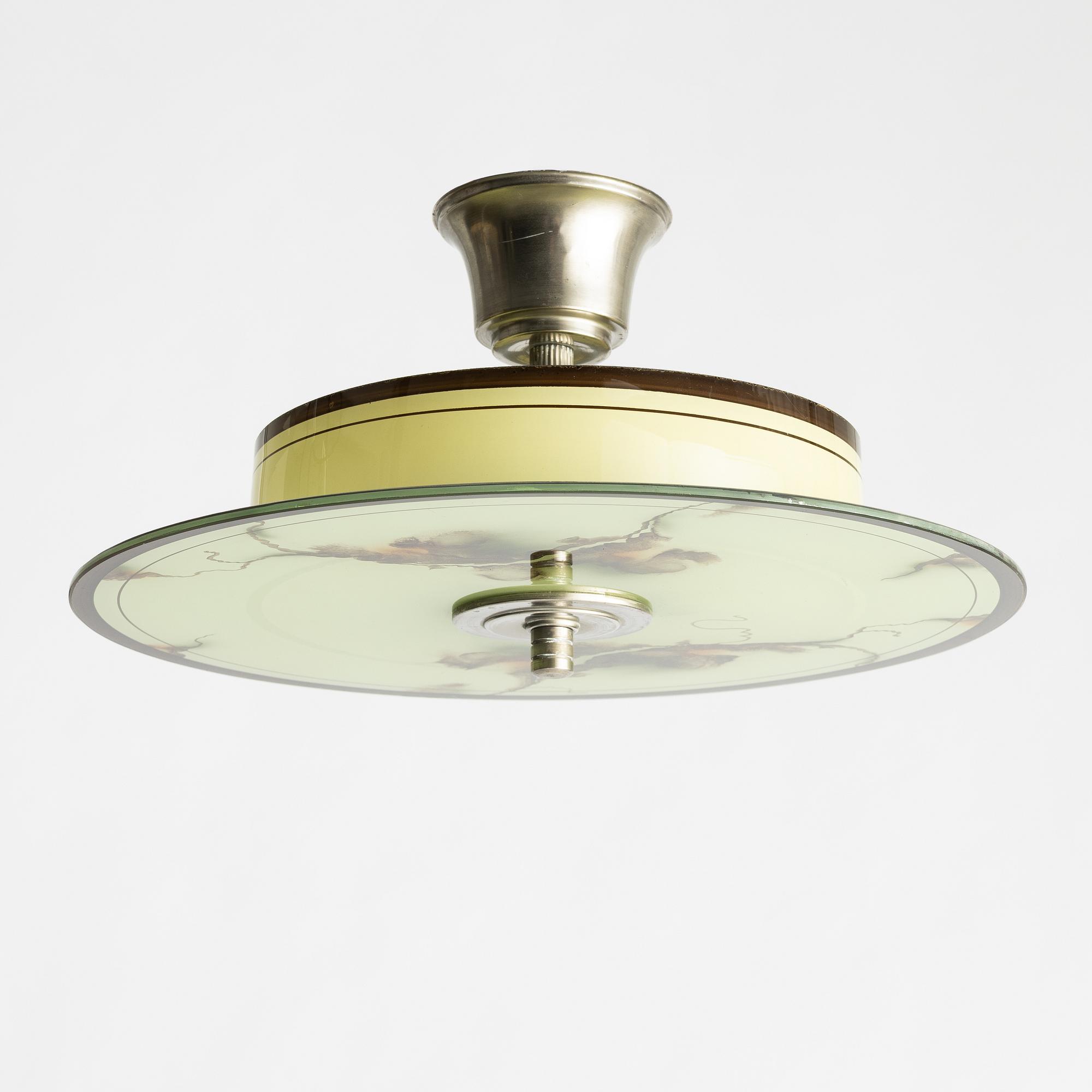 A Functionalist ceiling lamp, first half of the 20th century.