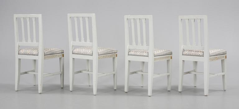 STOLAR, 4 st, gustaviansk stil, 1800-talets andra hälft.