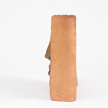 Hertha Hillfon, a partially glazed earthenware relief, own studio, Stockholm.