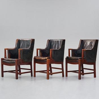 HANS J WEGNER & PALLE SUENSON, 3 similar chairs for "M/S Venus" in 1948, by cabinetmaker Palle Suenson, Denmark.