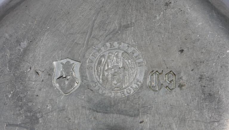 ASKFAT, 4 st, tenn, Firma Svenskt Tenn, 1900-talets andra hälft.